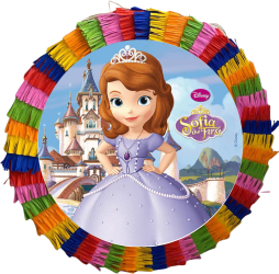 Piniata pentru petreceri 35 cm multicolora model Sofia The First 