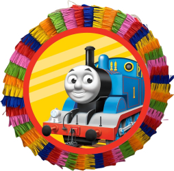 Piniata pentru petreceri 35 cm multicolora model Thomas 
