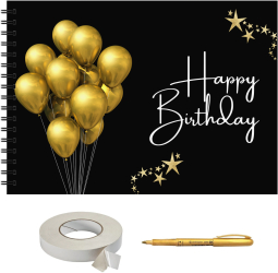 Set Album foto / GuestBook pentru aniversare sau majorat model 6 personalizabil A4 landscape pix si dubluadeziv inclus 3 piese plastif