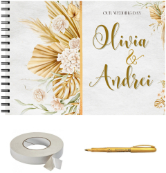 Set album foto GuestBook pix si dubluadeziv inclus plastifiat Format A4 model nunta 
