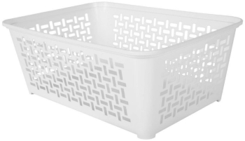 Cos organizare rufe 24.7 x 14.8 x 8.2 cm plastic alb DOMOTTI Domino 