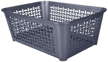 Cos organizare rufe 24.7 x 14.8 x 8.2 cm plastic gri DOMOTTI Domino 