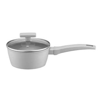 Cratita cu capac 16cm 1.2L invelis Qualum Basic AMBITION Gris 