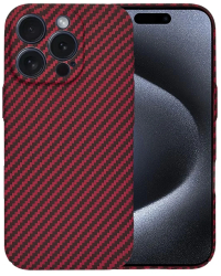 Husa pentru iPhone 15 Pro - Techsuit Carbonite FiberShell - Red 