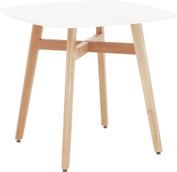 Masa dining MDF alb lemn natur 80x80x74 cm 