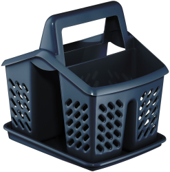 Scurgator tacamuri DOMOTTI Asca 4 compartimente plastic negru 