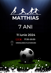 10 invitatii pentru Aniversare copii cu plic inclus tematica Fotbal personalizabil 
