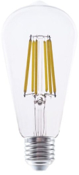 Bec led forma ST64 E27 putere 4W filament 3000K Edison 