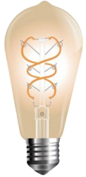 Bec led Vintage forma ST64 E27 putere 5W 2200K alb cald reglabil 
