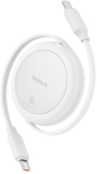 Cablu de Date Type-C la Type-C 60W 1m - Baseus Free2Pull Mini P10364500211-01 - Moon White