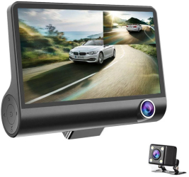 Camera auto tripla Barste BVM filmare interior/exterior/marsarier full HD negru 