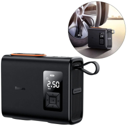 Compresor Auto cu Display si Lanterna - Baseus CRNL060001 - Black 