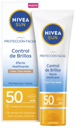 Crema faciala matifianta cu protectie solara SPF50 Nivea Sun Control Brillos 40 ml 