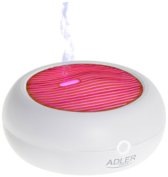 Difuzor aromaterapie cu ultrasunete lumina LED USB rezervor 70 ml 3 moduri de functionare alb Adler AD7969 