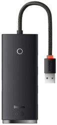 Hub USB to 4x USB3.0 Type-C 0.25m - Baseus Lite Series WKQX030001 - Black 