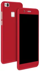 Husa Full Cover 360 fata + spate pentru Huawei P9 Lite rosie 