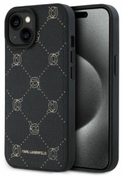 Husa iPhone 15 - Karl Lagerfeld Leather MagSafe KLHMP15SPGKHPHK - Karl Head 