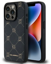 Husa iPhone 15 Pro - Karl Lagerfeld Leather MagSafe KLHMP15LPGKHPHK - Karl Head 
