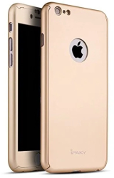 Husa Iphone 5/5s Full Cover 360 + folie sticla Gold 