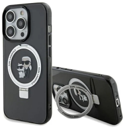 Husa pentru iPhone 14 Pro Max - Karl Lagerfeld Hardcase Ring Stand MagSafe KLHMP14XHMRSKCK - Karl&Choupette 
