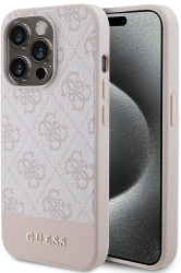 Husa pentru iPhone 15 Pro - Guess Hardcase 4G Stripe Collection GUHCP15LG4GLPI - Pink 