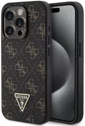 Husa pentru iPhone 15 Pro - Guess Hardcase 4G Triangle Metal Logo GUHCP15LPG4GPK - Black 