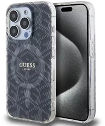 Husa pentru iPhone 15 Pro - Guess IML GCube MagSafe GUHMP15LHGCUSTGK - Black 