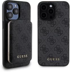 Husa pentru iPhone 15 Pro Max - Guess Hardcase Powerbank MagSafe GUBPM5P15X4GEMGK - Black