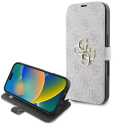 Husa pentru iPhone 16 - Guess Book 4G GUBKP16S4GMGPI - Pink 