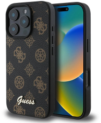 Husa pentru iPhone 16 Pro - Guess Peony Script MagSafe GUHMP16LPGPYSK - Black 