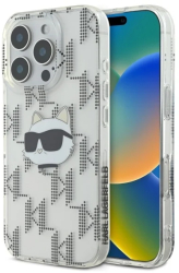 Husa pentru iPhone 16 Pro - Karl Lagerfeld IML Luxury Electroplated KLHCP16LHKLPCHT - Transparent Choupette Head 