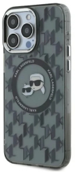Husa pentru iPhone 16 Pro - Karl Lagerfeld IML MagSafe KLHMP16LHMCKMHK - Monogram Karl&Choupette Head