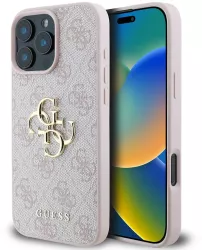 Husa pentru iPhone 16 Pro Max - Guess Hardcase 4G Big Logo GUHCP16X4GMGPI - Pink 