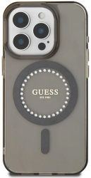 Husa pentru iPhone 16 Pro Max - Guess IML Rhinestones MagSafe GUHMP16XPFTDTEK - Black 