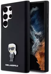 Husa pentru Samsung Galaxy S23 Ultra KLHCS23LSMHKNPK - Karl Lagerfeld Silicone - Ikonik Metal Pin 