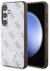 Husa pentru Samsung Galaxy S24 Plus - Guess Hardcase 4G Triangle Metal Logo GUHCS24MPG4GPH - White 