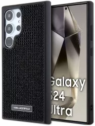 Husa Samsung Galaxy S24 Ultra - Karl Lagerfeld Hardcase Rhinestone KLHCS24LHDSPRK - Logo Metal Plate 