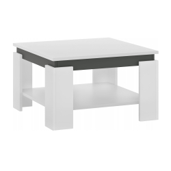 Masuta de cafea HDF alb grafit Lejsy 68x68x41 cm