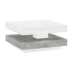 Masuta de cafea HDF alb gri Mandy 70x70x34 cm 