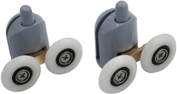 Set 2 role pentru cabina dus Durasan Plastic/Inox 4x6x3.5cm Gri 