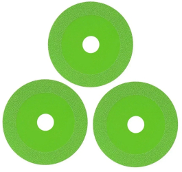 Set 3 discuri de taiat sticla Otel 22 mm Verde 