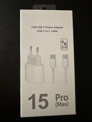 Set Incarcator Fast Charge 35W Pentru IPhone 15 Pro/Pro Max 