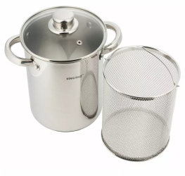 Oala inox pentru sparanghel KingHoff KH3325 inductie capac 4.2 l 