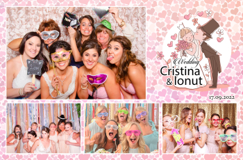 Template Nunta pentru Cabina Foto PhotoBooth marime 10x15 4 poze compatibil DSLR Remote Pro Dslr Booth