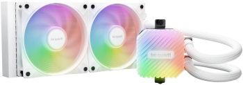 Racitor lichid Be quiet! Light Loop 240mm ARGB alb 2 ventilatoare 12cm 2100rpm compatibil AM4 AM5 LGA1150 LGA1151 LGA1156 LGA1155 LGA1200 