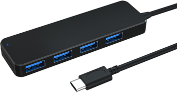 Hub Type C 3.0 5 Gbps cu 4 porturi pentru laptop Xbox unitate flash HDD consola imprimanta camera tastatura mouse negru 