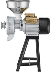 Moara electrica pentru cereale 3000 W capacitate 50 kg/h 1400 rpm Palnie inox macinare umeda/uscata Placi fonta Granulatie reglabila 