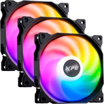 Set 3 ventilatoare PC XPG Vento 120 ARGB PWM 120mm Negru 