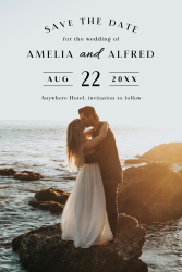Invitatie/Marturie Electronica Save The Date pentru nunta personalizabil model 1
