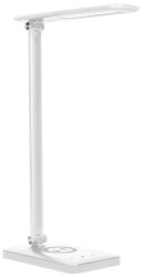 Lampa de birou Virone Isiyo DL-5/W 7W 390 lm incarcator wireless port USB dimmer 3000/4000/6000K Aluminiu Alb Clasa energetica G 